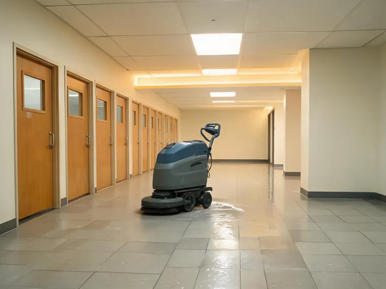 Education facility floor cleaning